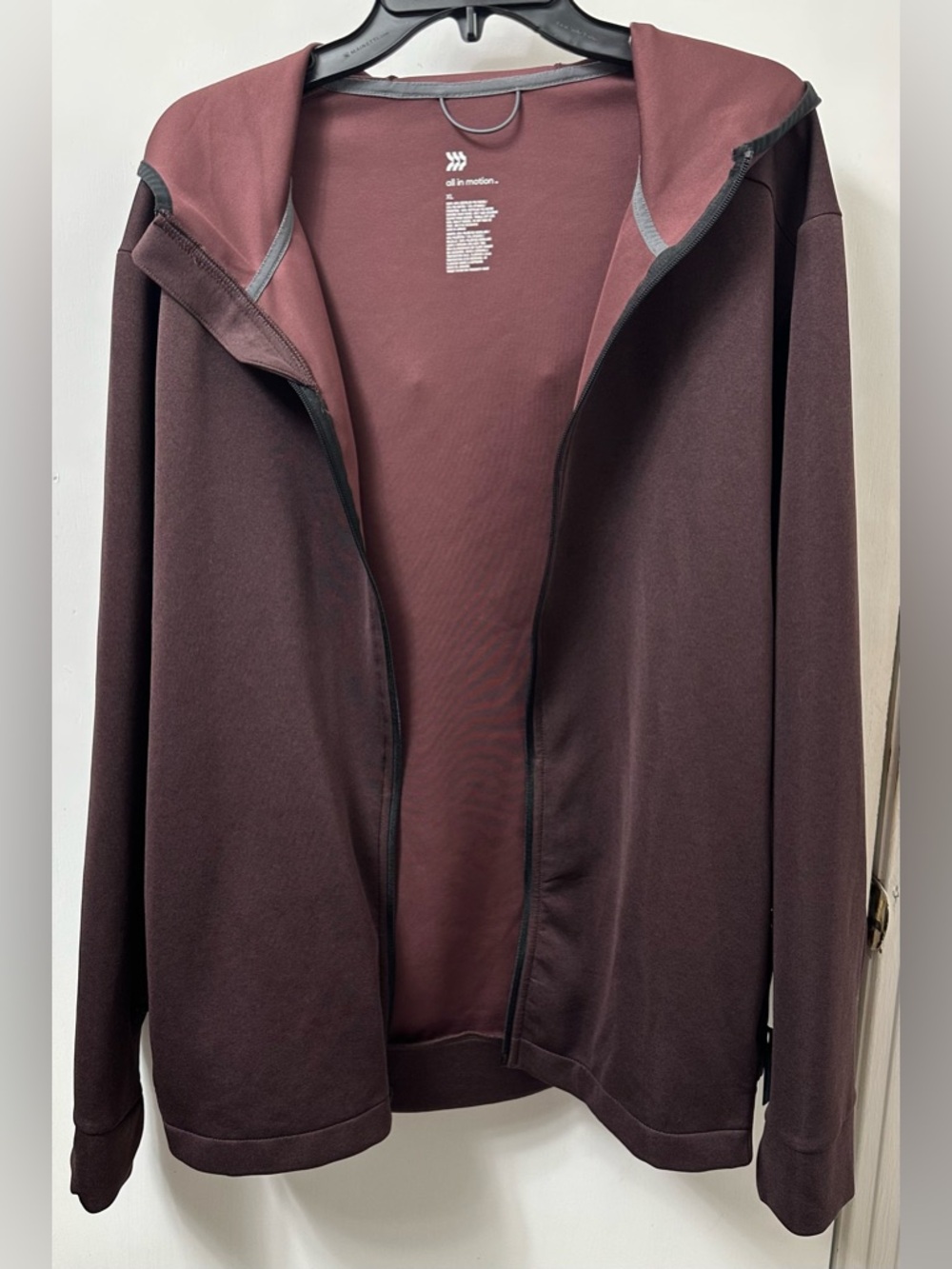 all in motion Burgundy Hooded Zip Jacket